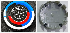 4x 68mm Nabendeckel für BMW echtes Carbon Jubiläumsedition 50 Jahre