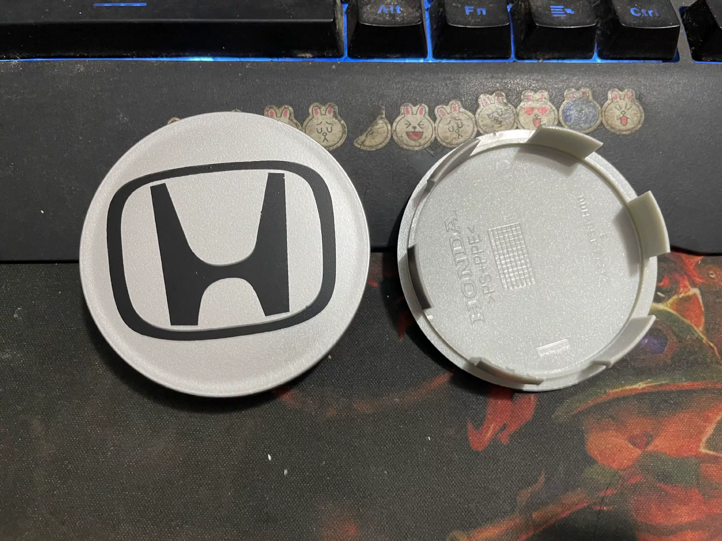 4x 69mm Nabendeckel für Honda