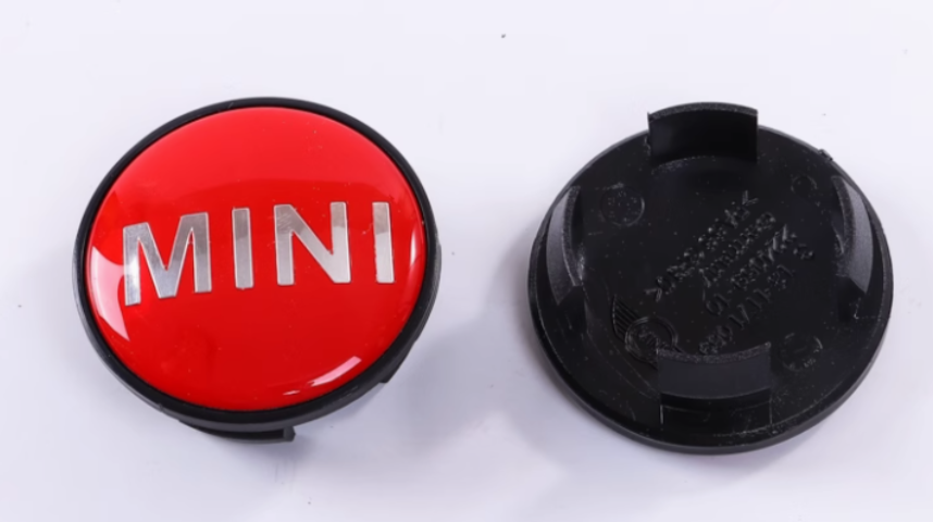 4x 54mm Nabendeckel für Mini Rot