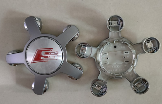 4x 135mm Nabendeckel für Audi S-Line Optik