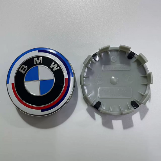 4x 68mm Nabendeckel für BMW 50 Jahre Jubiläum