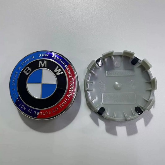4x 68mm Nabendeckel für BMW 50 Jahre Jubiläum