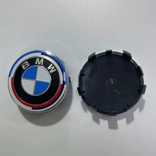 4x 56mm Nabendeckel für BMW 50 Jahre Jubiläum