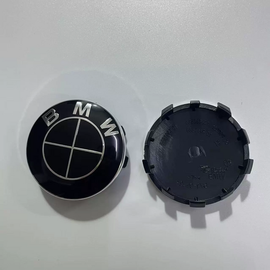 4x 56mm Nabendeckel für BMW Schwarz