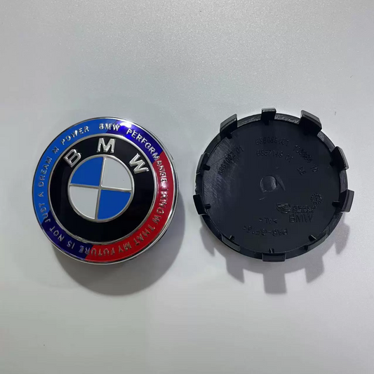 4x 56mm Nabendeckel für BMW 50 Jahre Jubiläum