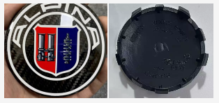 4x 56mm Nabendeckel für BMW echtes Carbon Alpina