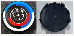 4x 56mm Nabendeckel für BMW echtes Carbon Jubiläumsedition 50 Jahre