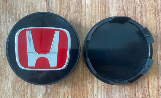 4x 69mm Acryl Nabendeckel für Honda