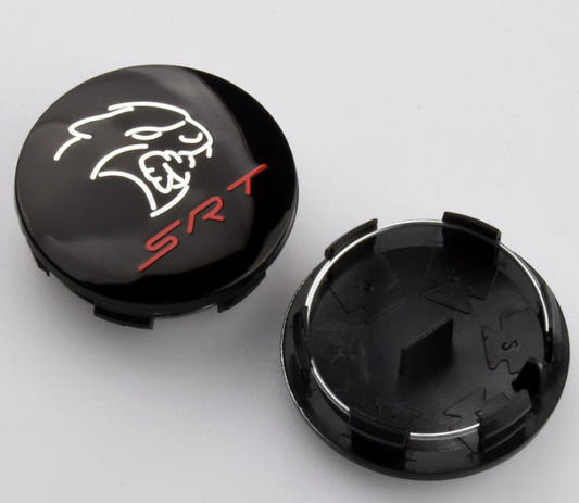 4x 63mm Nabendeckel für Dodge SRT-Optik