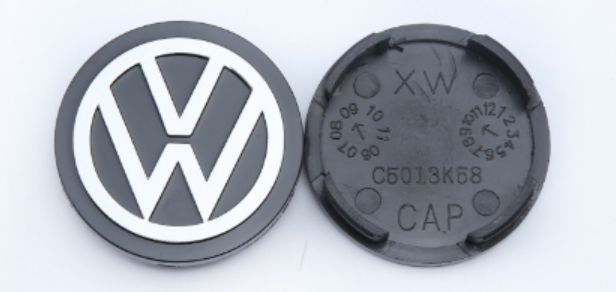 4x Nabendeckel für Vw 58mm Radkappe, Felgendeckel Schwarz