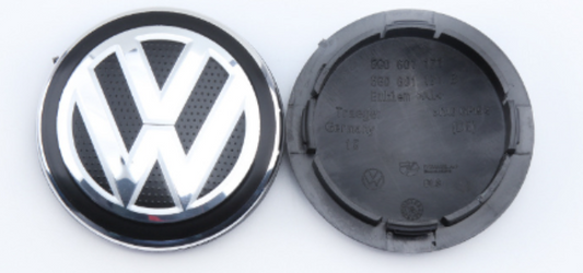 4x Nabendeckel für Vw 65mm Radkappen, Felgendeckel Schwarz Carbon-Look
