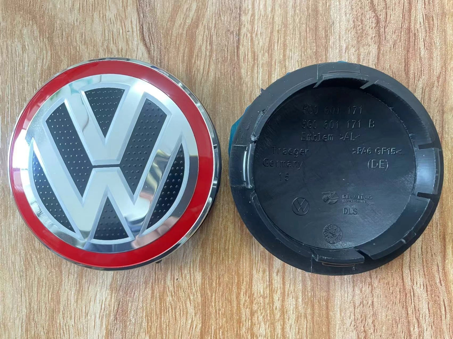 4x Nabendeckel für Vw 65mm Radkappen, Felgendeckel GTI-Look