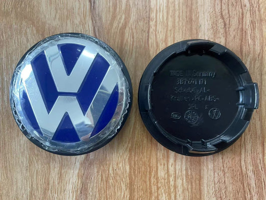 4x Nabendeckel für vw 65mm Radkappen, Felgendeckel Blau