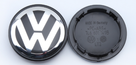 4x Nabendeckel für Vw 70mm Radkappen Felgen Schwarz