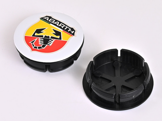 4x 50mm Nabendeckel für Fiat Abarth