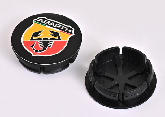 4x 50mm Nabendeckel für Fiat Abarth