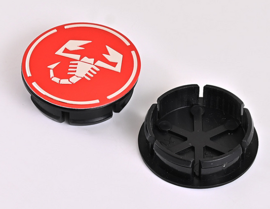 4x 50mm Nabendeckel für Fiat Abarth
