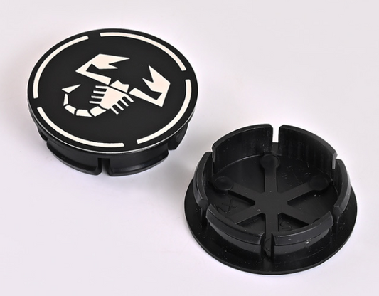 4x 50mm Nabendeckel für Fiat Abarth
