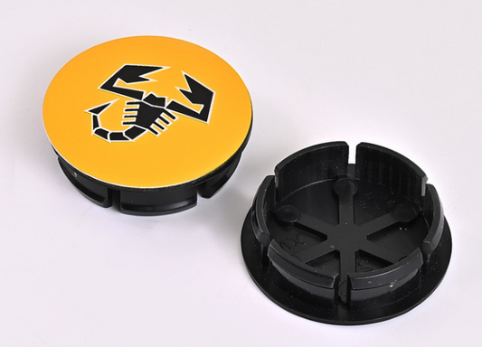 4x 50mm Nabendeckel für Fiat Abarth
