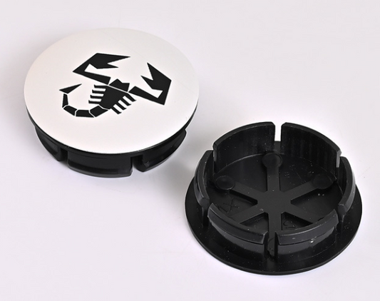 4x 50mm Nabendeckel für Fiat Abarth Optik