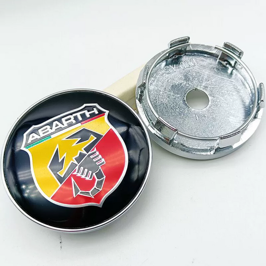4x  60mm Nabendeckel für Fiat Abarth Optik
