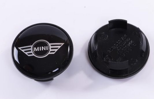 4x 54mm Nabendeckel für Mini Schwarz