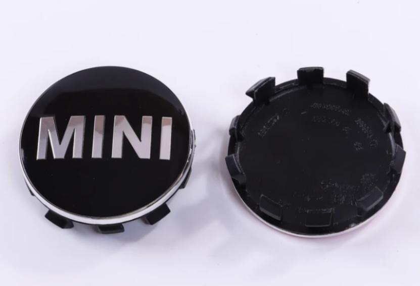4x 56mm Nabendeckel für Mini Schwarz