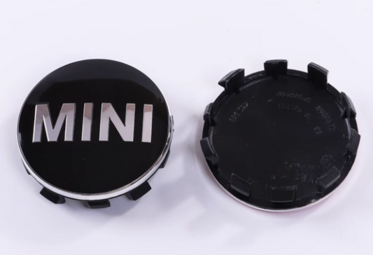 4x 56mm Nabendeckel für Mini Schwarz